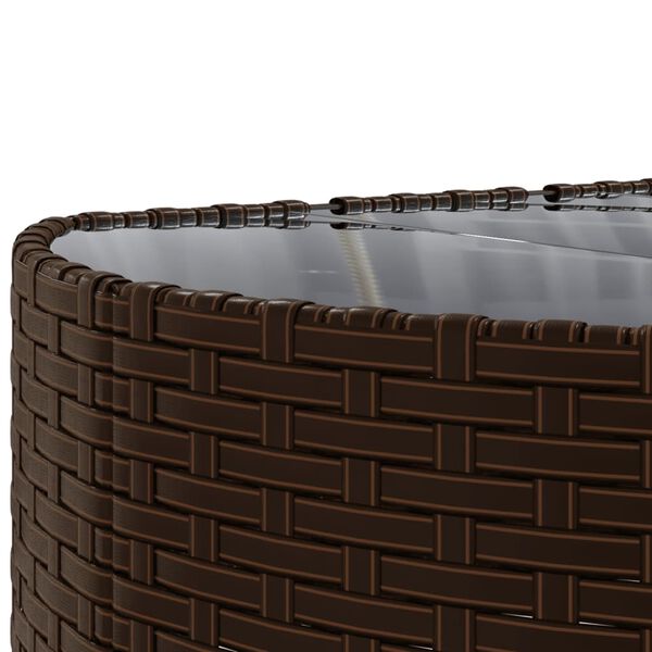 vidaXL 6 Piece Garden Sofa Set with Cushions Brown Poly Rattan