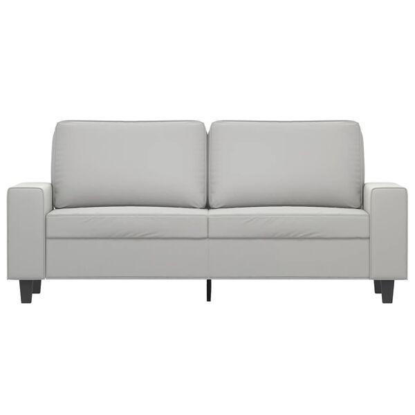 vidaXL 2-Seater Sofa Light Grey 140 cm Microfibre Fabric