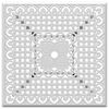 vidaXL Garden Table White 80x80x75 cm Cast Aluminium