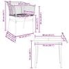 vidaXL 3 Piece Garden Dining Set Black Poly Rattan Glass