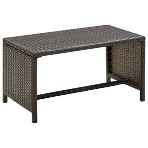 vidaXL Coffee Table Brown 70x40x38 cm Poly Rattan