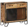 vidaXL Sideboard 80x31x71 cm Solid Rough Mango Wood