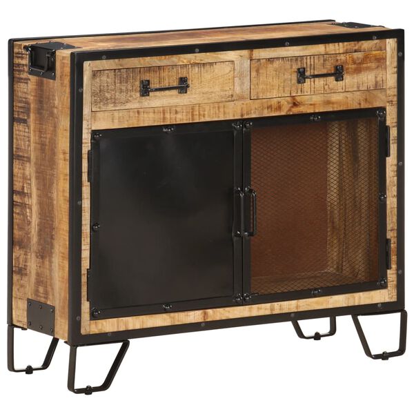 vidaXL Sideboard 80x31x71 cm Solid Rough Mango Wood