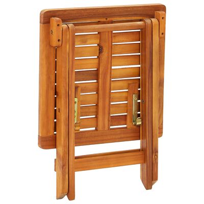 vidaXL Garden Sun Lounger with Table and Cushion Solid Wood Acacia