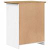 vidaXL Bedside Cabinet BODO Brown 53x38.5x66 cm Solid Wood Pine