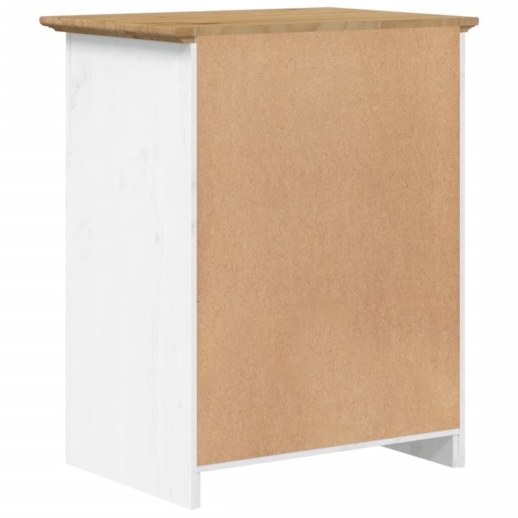 vidaXL Bedside Cabinet BODO Brown 53x38.5x66 cm Solid Wood Pine