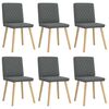 vidaXL Dining Chairs 6 pcs Dark Grey Fabric