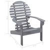 vidaXL Adirondack Chair Solid Acacia Wood Grey