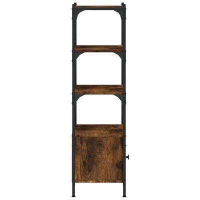vidaXL Bookcase 3-Tier Smoked Oak 41x30x109.5 cm Engineered Wood