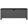 vidaXL Storage Box with Cushion Grey 105x40x45 cm