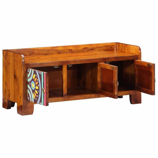 vidaXL Shoe Cabinet Multicolour 90 x 35 x 40 cm Solid Acacia wood