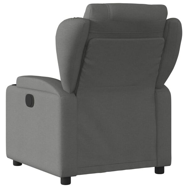 vidaXL Recliner Chair Dark Grey Fabric