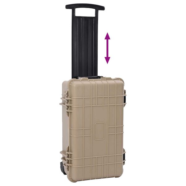 vidaXL Wheel-equipped Tool/Equipment Case with Pick & Pluck Foam Inside