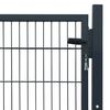 vidaXL Fence Gate Steel Anthracite 100x100 cm