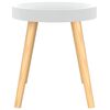 vidaXL Side Table White 38x38x40 cm Engineered Wood&Solid Wood Pine