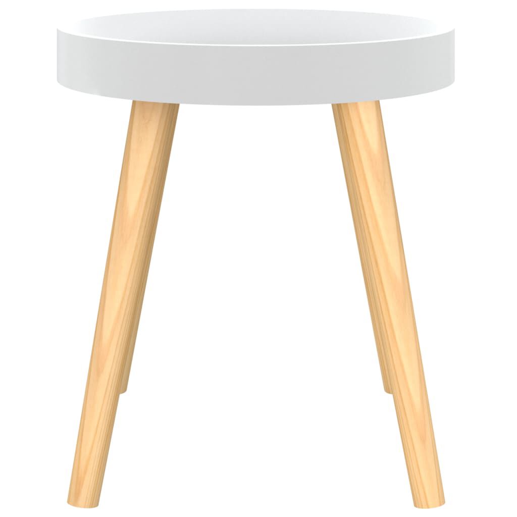 vidaXL Side Table White 38x38x40 cm Engineered Wood&Solid Wood Pine