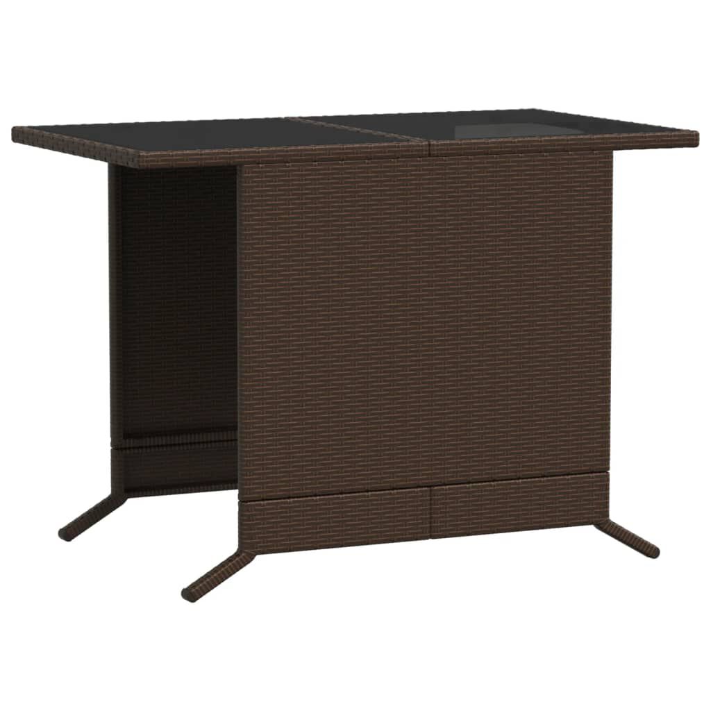 vidaXL 3 Piece Bistro Set with Cushions Brown Poly Rattan