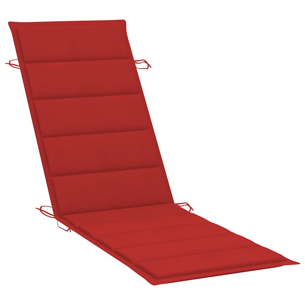 vidaXL Garden Sun Lounger with Cushion Solid Acacia Wood