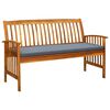 vidaXL Garden Bench with Cushion 147 cm Solid Acacia Wood
