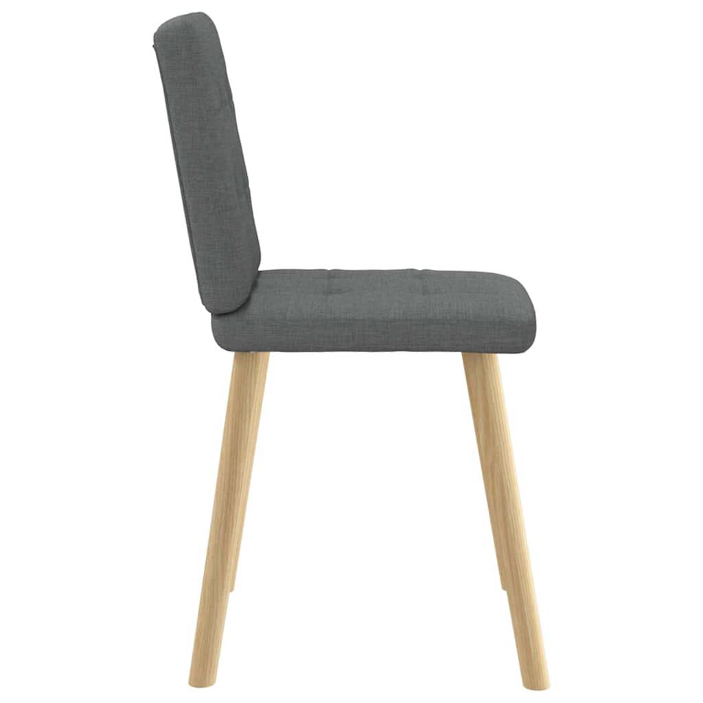 vidaXL Dining Chairs 6 pcs Dark Grey Fabric