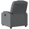 vidaXL Electric Recliner Chair Grey Faux Leather