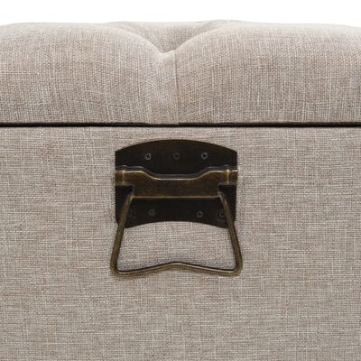 vidaXL Storage Bench with Backrest 110 cm Cream Fabric