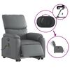 vidaXL Electric Stand up Massage Recliner Chair Grey Faux Leather