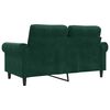 vidaXL 2-Seater Sofa Dark Green 120 cm Velvet