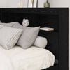 vidaXL Storage Headboard with Shelf Black oak 160 cm Engineered wood