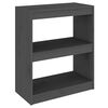vidaXL Book Cabinet/Room Divider Grey 60x30x71.5 cm Solid Wood Pine