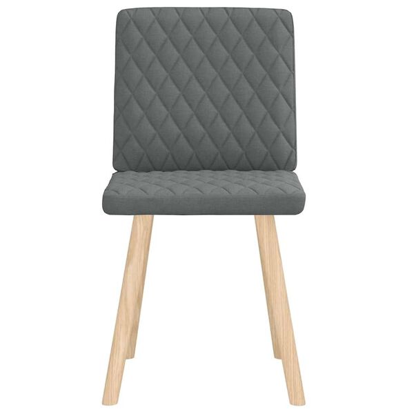 vidaXL Dining Chairs 2 pcs Dark Grey Fabric