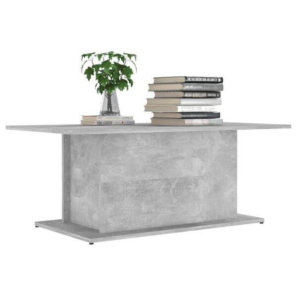 vidaXL Coffee Table Concrete Grey 102x55.5x40 cm Engineered Wood