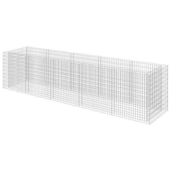 vidaXL Gabion Raised Bed Galvanised Steel 450x90x100 cm