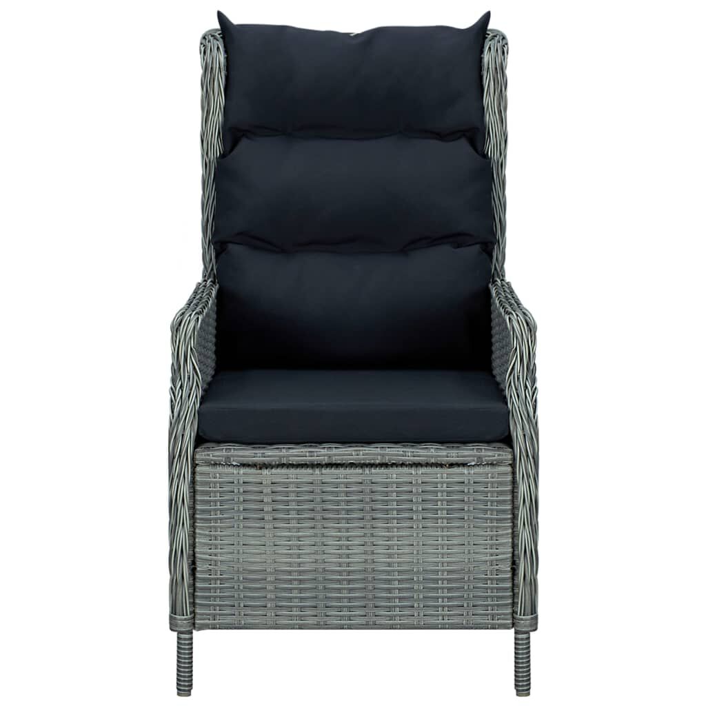 vidaXL 3 Piece Garden Dining Set Light Grey