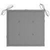 vidaXL Garden Chairs with Grey Cushions 3 pcs Solid Teak Wood