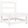 vidaXL 8 Piece Garden Lounge Set White Solid Wood Pine