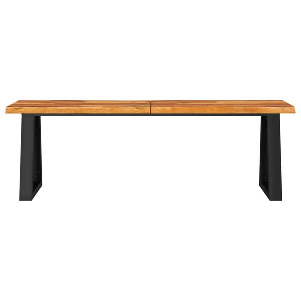vidaXL Bench with Live Edge 140 cm Solid Wood Acacia