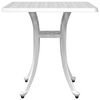 vidaXL Garden Table White 53x53x53 cm Cast Aluminium