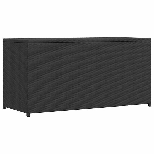 vidaXL Garden Storage Box Black 120x50x60 cm Poly Rattan