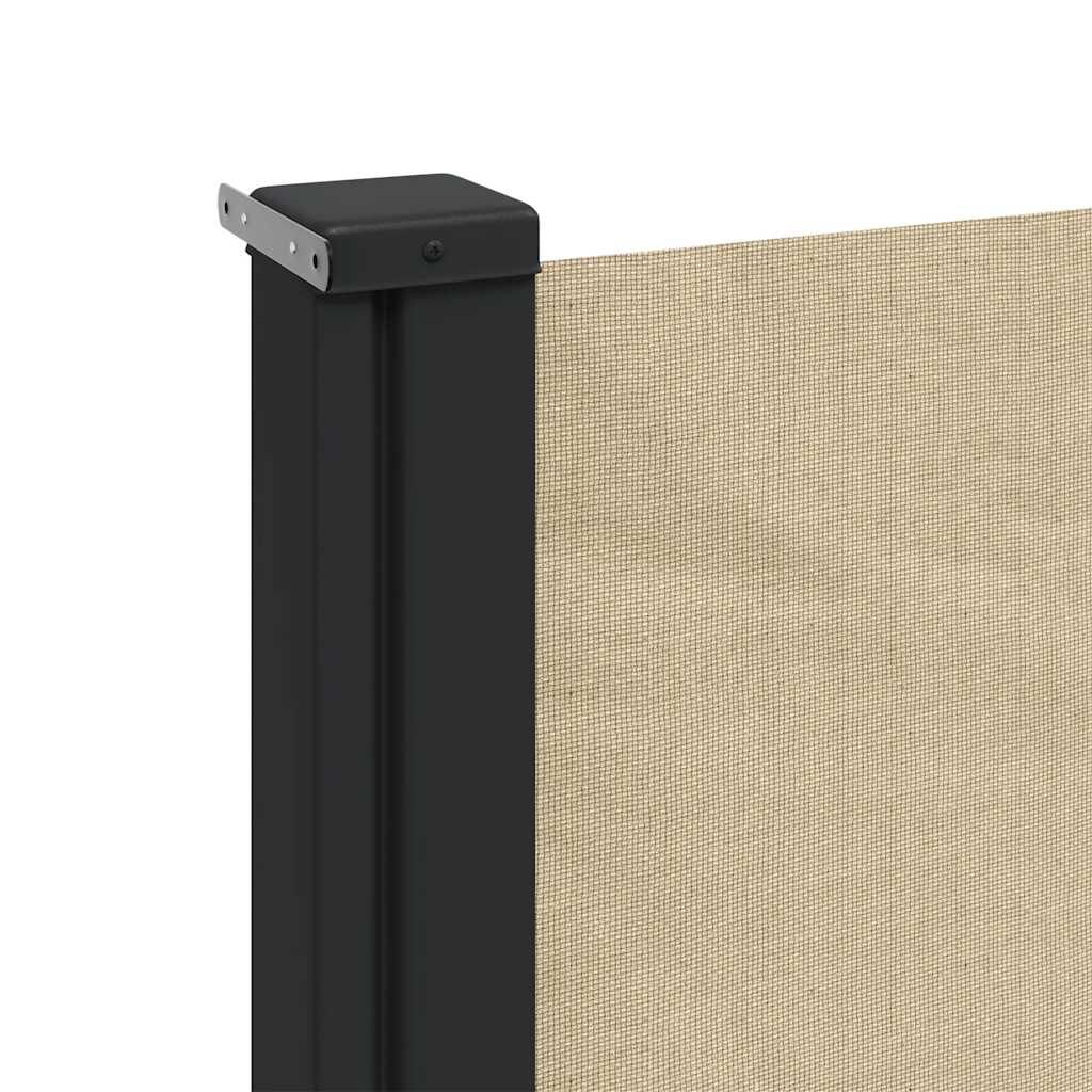 vidaXL Retractable Side Awning Beige 220x600 cm