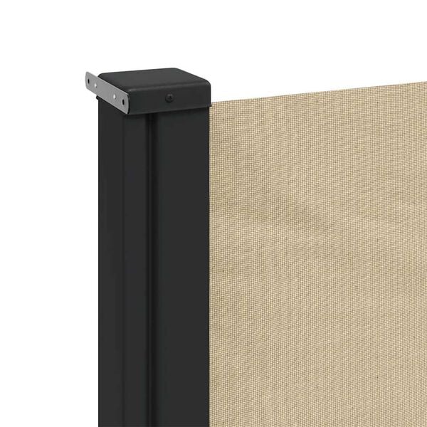 vidaXL Retractable Side Awning Beige 220x600 cm