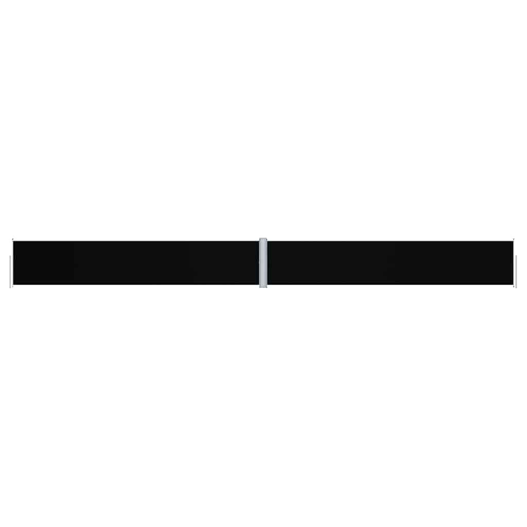 vidaXL Retractable Side Awning Black 117x1200 cm
