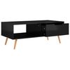 vidaXL Coffee Table High Gloss Black 100x49.5x43 cm Engineered Wood