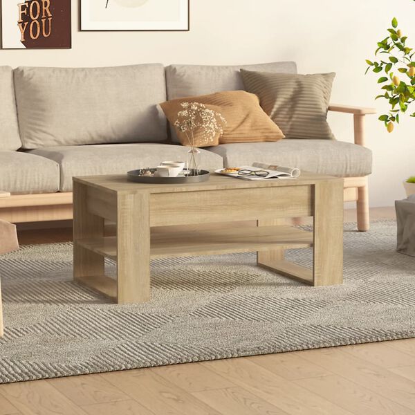 vidaXL Coffee Table Sonoma Oak 102x55x45 cm Engineered Wood