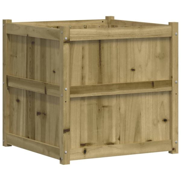 vidaXL Garden Planter 70x70x70 cm Impregnated Wood Pine