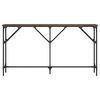vidaXL Console Table Brown Oak 140x23x75 cm Engineered Wood
