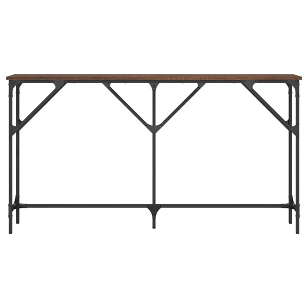 vidaXL Console Table Brown Oak 140x23x75 cm Engineered Wood