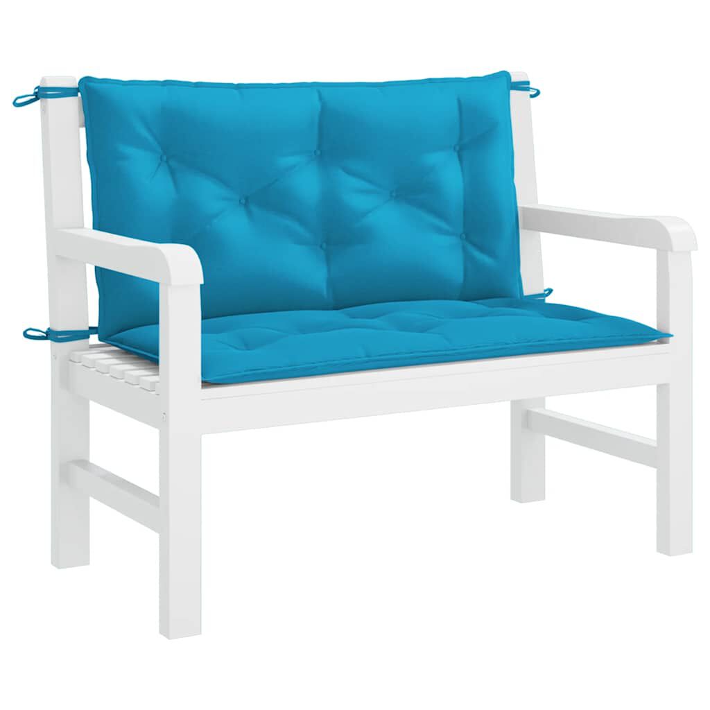 vidaXL Garden Bench Cushion Light Blue 100x(50+50)x7cm Oxford Fabric