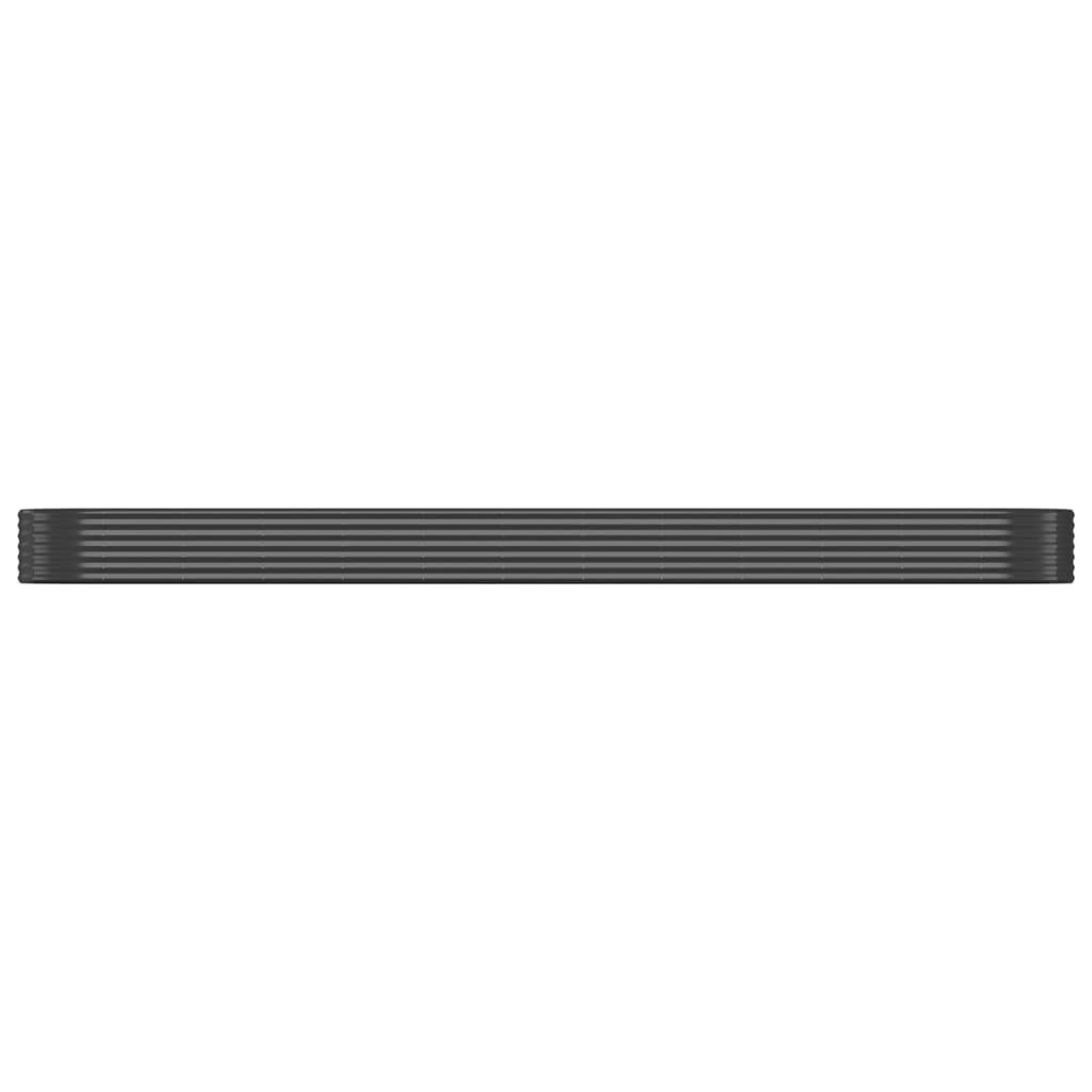 vidaXL Garden Raised Bed Powder-coated Steel 507x100x36 cm Anthracite