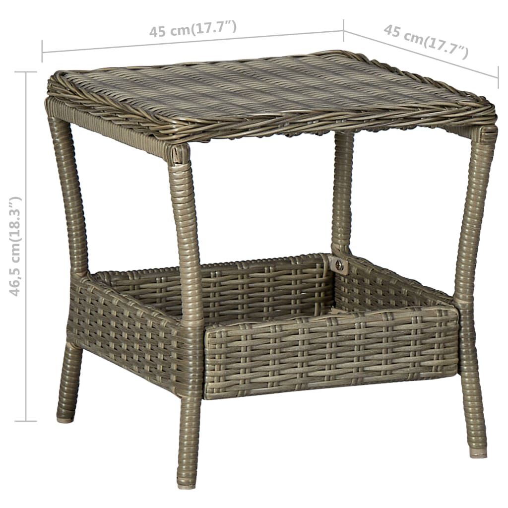 vidaXL 2 Piece Garden Lounge Set with Cushions Poly Rattan Brown